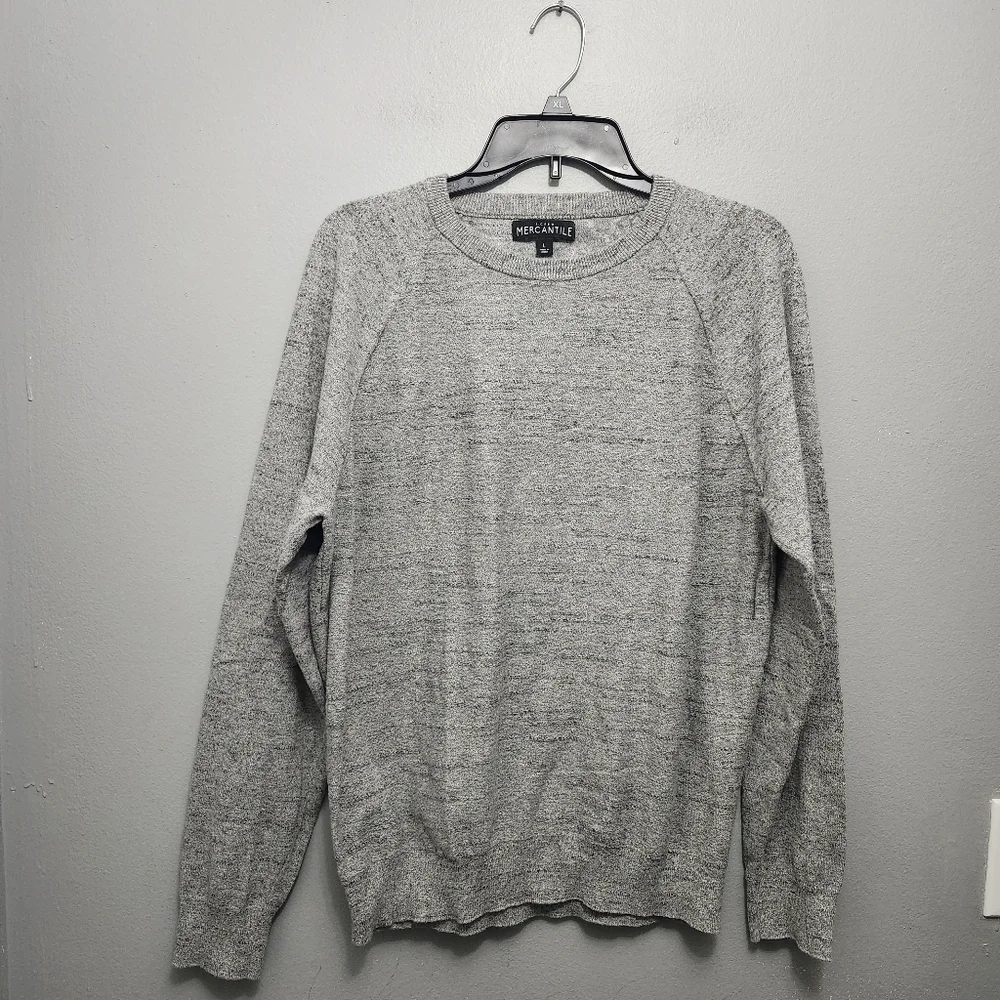J.crew mercantile men's pullover crew neck sweater size large gray